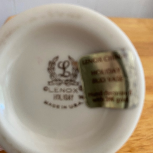 Lenox Holiday Vase 8” tall - Picture 2 of 2